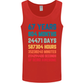 67th Birthday 67 Year Old Mens Vest Tank Top Red