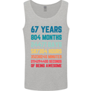 67th Birthday 67 Year Old Mens Vest Tank Top Sports Grey