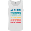 67th Birthday 67 Year Old Mens Vest Tank Top White