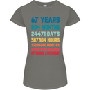67th Birthday 67 Year Old Womens Petite Cut T-Shirt Charcoal