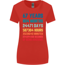 67th Birthday 67 Year Old Womens Wider Cut T-Shirt Red