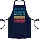68th Birthday 68 Year Old Cotton Apron 100% Organic Navy Blue