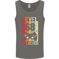 68th Birthday 68 Year Old Level Up Gamming Mens Vest Tank Top Charcoal