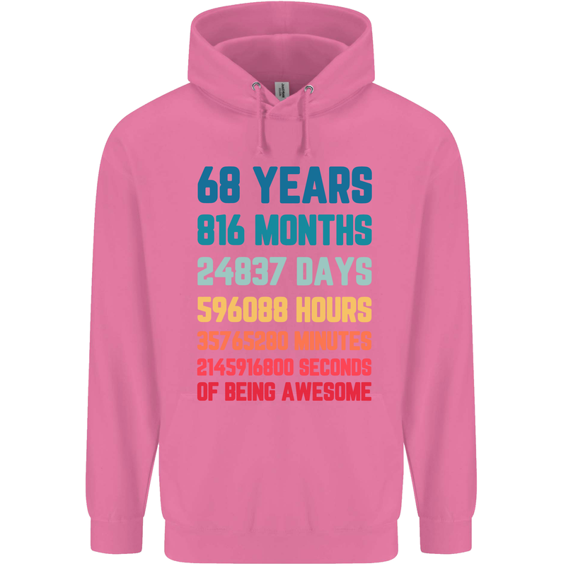 68th Birthday 68 Year Old Mens 80% Cotton Hoodie Azelea