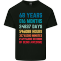 68th Birthday 68 Year Old Mens Cotton T-Shirt Tee Top Black