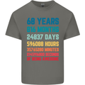 68th Birthday 68 Year Old Mens Cotton T-Shirt Tee Top Charcoal