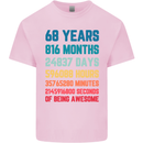 68th Birthday 68 Year Old Mens Cotton T-Shirt Tee Top Light Pink