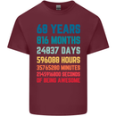 68th Birthday 68 Year Old Mens Cotton T-Shirt Tee Top Maroon