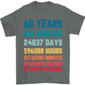 68th Birthday 68 Year Old Mens T-Shirt 100% Cotton Charcoal