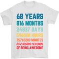 68th Birthday 68 Year Old Mens T-Shirt 100% Cotton White