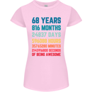 68th Birthday 68 Year Old Womens Petite Cut T-Shirt Light Pink