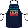 69th Birthday 69 Year Old Cotton Apron 100% Organic Navy Blue