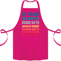 69th Birthday 69 Year Old Cotton Apron 100% Organic Pink