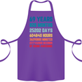 69th Birthday 69 Year Old Cotton Apron 100% Organic Purple