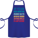 69th Birthday 69 Year Old Cotton Apron 100% Organic Royal Blue