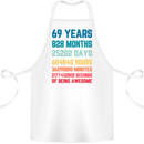 69th Birthday 69 Year Old Cotton Apron 100% Organic White