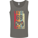69th Birthday 69 Year Old Level Up Gamming Mens Vest Tank Top Charcoal