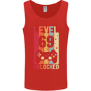 69th Birthday 69 Year Old Level Up Gamming Mens Vest Tank Top Red