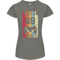 69th Birthday 69 Year Old Level Up Gamming Womens Petite Cut T-Shirt Charcoal
