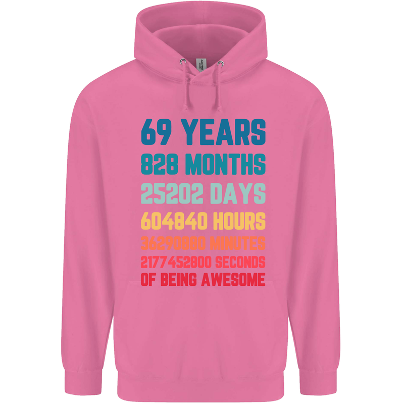 69th Birthday 69 Year Old Mens 80% Cotton Hoodie Azelea