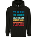 69th Birthday 69 Year Old Mens 80% Cotton Hoodie Black
