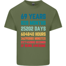 69th Birthday 69 Year Old Mens Cotton T-Shirt Tee Top Military Green