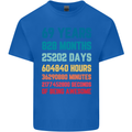 69th Birthday 69 Year Old Mens Cotton T-Shirt Tee Top Royal Blue