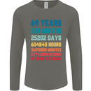 69th Birthday 69 Year Old Mens Long Sleeve T-Shirt Charcoal