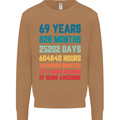 69th Birthday 69 Year Old Mens Sweatshirt Jumper Caramel Latte