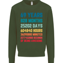 69th Birthday 69 Year Old Mens Sweatshirt Jumper Forest Green