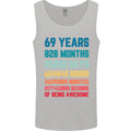69th Birthday 69 Year Old Mens Vest Tank Top Sports Grey