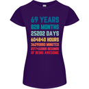 69th Birthday 69 Year Old Womens Petite Cut T-Shirt Purple