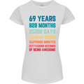 69th Birthday 69 Year Old Womens Petite Cut T-Shirt White