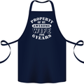 6 Year Wedding Anniversary 6th Funny Wife Cotton Apron 100% Organic Navy Blue