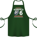 6 Year Wedding Anniversary 6th Rugby Cotton Apron 100% Organic Forest Green