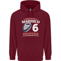 6 Year Wedding Anniversary 6th Rugby Mens 80% Cotton Hoodie Maroon