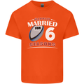 6 Year Wedding Anniversary 6th Rugby Mens Cotton T-Shirt Tee Top Orange