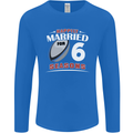 6 Year Wedding Anniversary 6th Rugby Mens Long Sleeve T-Shirt Royal Blue