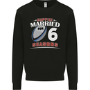 6 Year Wedding Anniversary 6th Rugby Mens Sweatshirt Jumper Black