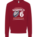 6 Year Wedding Anniversary 6th Rugby Mens Sweatshirt Jumper Red