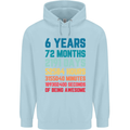 6th Birthday 6 Year Old Childrens Kids Hoodie Light Blue