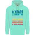 6th Birthday 6 Year Old Childrens Kids Hoodie Peppermint