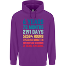 6th Birthday 6 Year Old Childrens Kids Hoodie Purple