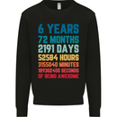 6th Birthday 6 Year Old Kids Sweatshirt Jumper Black