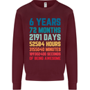 6th Birthday 6 Year Old Kids Sweatshirt Jumper Maroon