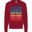 6th Birthday 6 Year Old Kids Sweatshirt Jumper Red