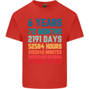 6th Birthday 6 Year Old Kids T-Shirt Childrens Red