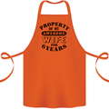 6th Wedding Anniversary 6 Year Funny Wife Cotton Apron 100% Organic Orange