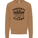 6th Wedding Anniversary 6 Year Funny Wife Mens Sweatshirt Jumper Caramel Latte