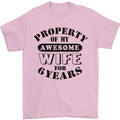 6th Wedding Anniversary 6 Year Funny Wife Mens T-Shirt 100% Cotton Light Pink